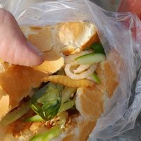 My vegan banh mi at Banh Mi Chay Thu Thua in Ho Chi Minh City