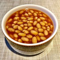 Baked beans  at Al Nafoora in Dubai