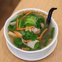 Vegan Clear Tom Yum Vegetable Soup at Sanook Kitchen - Woods Square in North Singapore