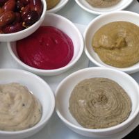 Olives and Vegan Spreads at Bookworm - Mazeh in Tel Aviv
