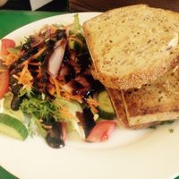 Tofu burger  at Petty Cash Cafe in Marrickville