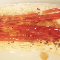 Vegan sausage roll  at Petty Cash Cafe in Marrickville