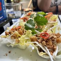 Tofu lettuce wraps   at Sandan in Sihanoukville