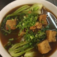 Rice noodle soup with tofu at Sandan in Sihanoukville