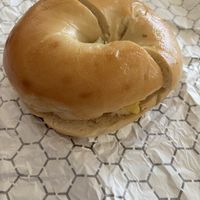 Vegan egg and cheese on a bagel  #Veganuary at Deerpath Bagels & Burgers in Hamilton Township