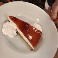 Raspberry white choc cheesecake at Sora Diana in Edinburgh