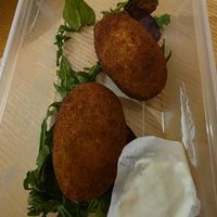 Aranchini-style starter dish at Sora Diana in Edinburgh