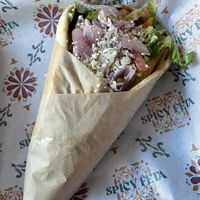 Vegetarian classic pita wrap   at Spicy Feta in St Paul