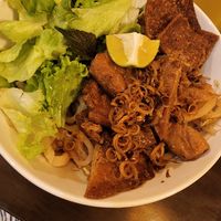 Cau lau at Ba Dam Vegetarian Restaurant in Hoi An