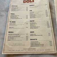 Food menu dec 25  at Doli - Kutaisi in Kutaisi