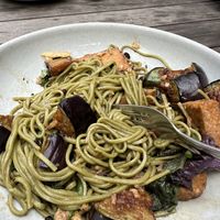 Soba noodles with eggplant. Just ok  at Sister of Soul in St Kilda