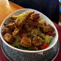 Vegan caeser salad  at Bar La Plazuela in Gran Canaria