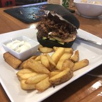 Vegan pulled pork burger 🍔   at Bar La Plazuela in Gran Canaria