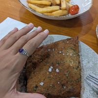 Vegan half cachopo at Bar La Plazuela in Gran Canaria