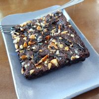 Brownie vegano at Jaboticaba Café Bistrô in Ubatuba