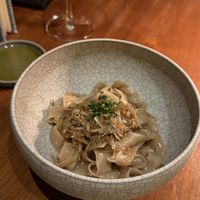 Whole wheat fettuccine   at Sekki in Kyoto