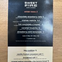 Winter menu 2 (seasonal menu)  at Sweet Fire Brooklyn in Brooklyn