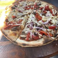 Vegan pizza   at Atomic Bar in Williamstown