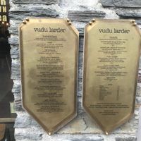 Menu at Vudu Cafe and Larder in Queenstown