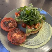 Avocado toast with extra tomatoes   at Vudu Cafe and Larder in Queenstown