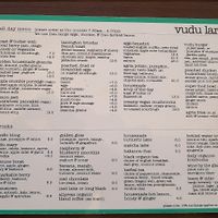 Menu ~ October '18 at Vudu Cafe and Larder in Queenstown