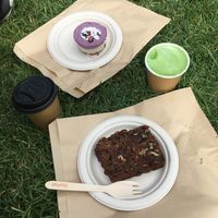 Raw cake and vegan morning loaf at Vudu Cafe and Larder in Queenstown
