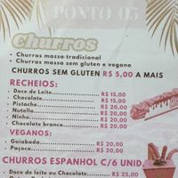 Menu. They currently have one more vegan option not listed on the menu   at Barraca 05 in Santa Catarina