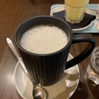 Lavender latte  at Von Zehn bis Vier at Academy Bar in Salzburg