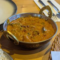 Pumpkin and eggplant masala at Everest Eatery in Hobart
