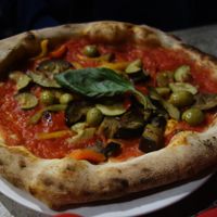 Tuscan pizza (vegan) at Gotti Pizza in Saarbrucken