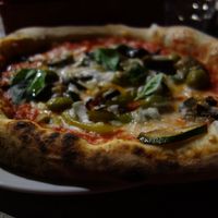 Tuscan pizza with vegan mozzarella (vegan) at Gotti Pizza in Saarbrucken