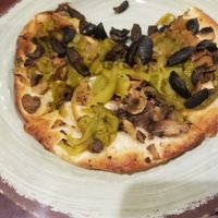 Rustic Pizza, no cheese at Poppy's Pizza and Grill in Estes Park