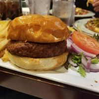 Vegan burger at Poppy's Pizza and Grill in Estes Park