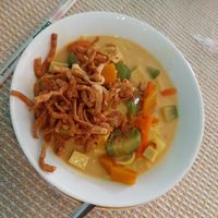 Khao Soy with Tofu 😋😋 at Aurora Vegan Khao Soi Restaurant in Pai