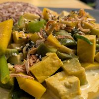 Sara Special Eggplant Pumpkin & Tofu at Aurora Vegan Khao Soi Restaurant in Pai