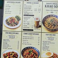 Current menu as in Jun 15, 2026 vegan options only   at Aurora Vegan Khao Soi Restaurant in Pai