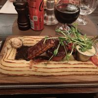 Vegan plank steak. at Glada Stinsen in Stockholm