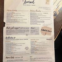 Menu at Ismaïl Rivoli in Paris