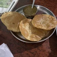 Greasy puri tarkari   at Arghakhanchi Vegetarian Restaurant in Pokhara