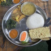 Dahl baht  at Sauraha Dream Palace in Ratnanagar