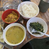 Dahl baht refill for two people  at Sauraha Dream Palace in Ratnanagar