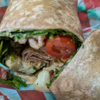 Bugs Bunny wrap -- cauliflower and vegan pesto at Nozzo Pazzo in Vienna