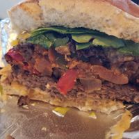 Combo Impossible + veggie double burger! at Yellow City Street Food - YCSF in Amarillo