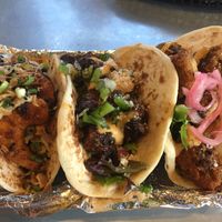 Diablo shrimp, hulk, and imposter tacos at Yellow City Street Food - YCSF in Amarillo