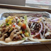 Hulk and carnitas tacos 🌮   at Yellow City Street Food - YCSF in Amarillo