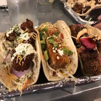 Fish, tofu, and mushroom  at Yellow City Street Food - YCSF in Amarillo