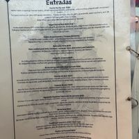 Menu page 1  at Carlito Burrito in Tulum