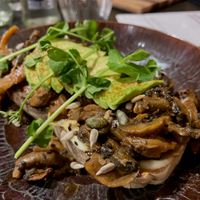 Vietnamese style toast with oyster mushrooms   at Espresso Quartier in Maastricht