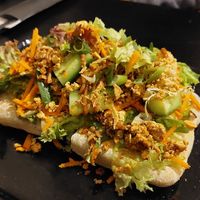 Crispy tofu satay sandwich at Espresso Quartier in Maastricht