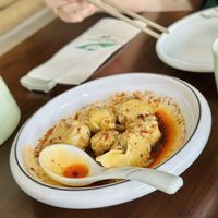 Wantons in special saucee  at Tofu Vegan - Gloucester Rd in South West London